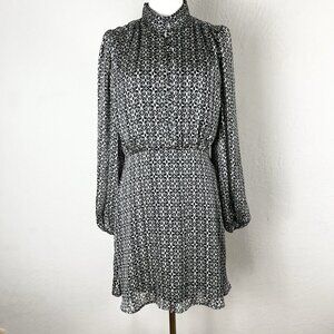 Lost + Wonder Mira Mini Dress Long Sleeve Chiffon Button Front Size‎ Medium NEW